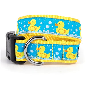 The Worthy Dog Rubber Duck Collar & Lead Collection XL Dog Collar - Paw Naturals
