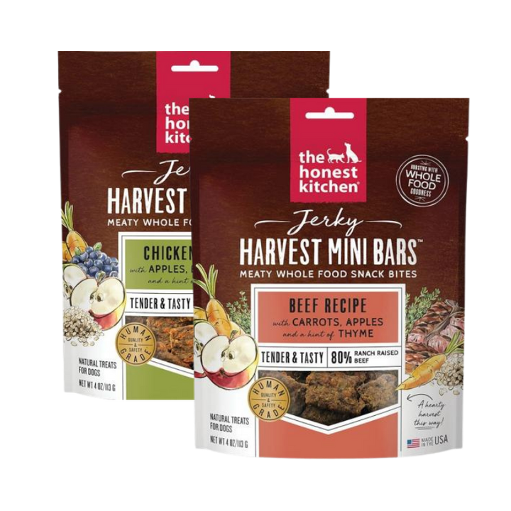 Honest Kitchen Jerky Harvest Mini Bars 4oz Dog Treats - Paw Naturals