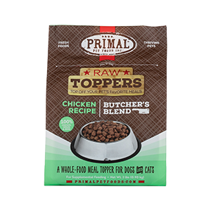 Primal Butcher's Blend Raw Frozen Toppers for Dogs & Cats 2LB Chicken - Paw Naturals