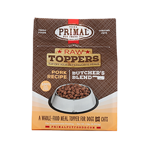 Primal Butcher's Blend Raw Frozen Toppers for Dogs & Cats 2LB Pork - Paw Naturals