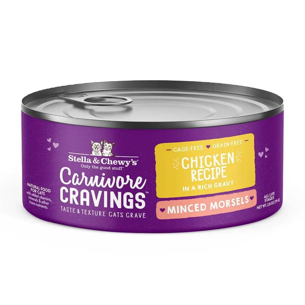 Stella & Chewy's Carnivore Cravings Minced Morsels Canned Cat Food Chicken / 2.8oz - Paw Naturals