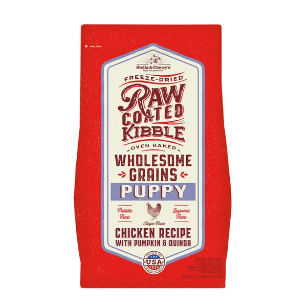Stella & Chewy's Wholesome Grain Raw-Coated Baked Kibble Puppy Chicken Pumpkin & Quinoa Dry Dog Food