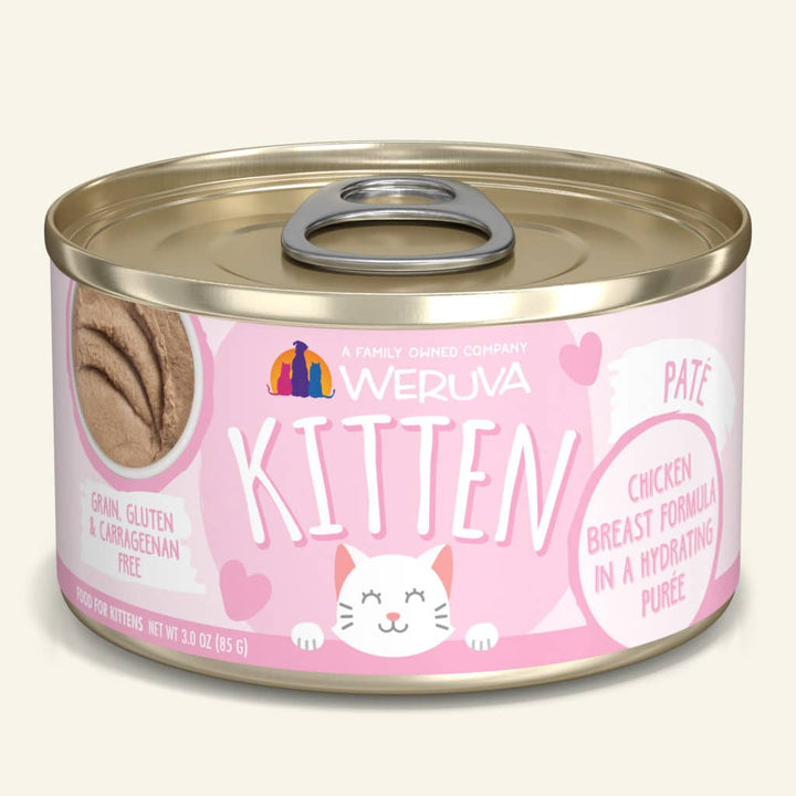 Weruva Kitten Canned Cat Food 3oz Chicken Breast Formula in a Hydrating Puree - Paw Naturals