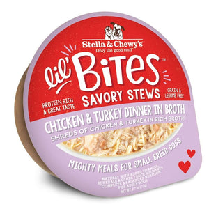 Stella & Chewy's Lil’ Bites Savory Stews Wet Dog Food 2.7oz Peel Top - Paw Naturals