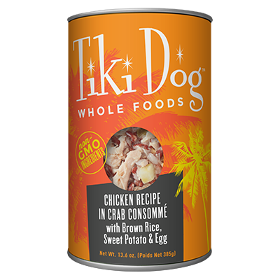 Tiki Pet Luau Whole Food Canned Dog Food 13.6oz Crab Consomme - Paw Naturals