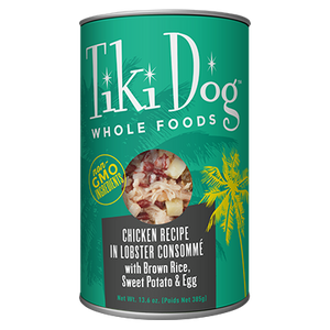 Tiki Pet Luau Whole Food Canned Dog Food 13.6oz Lobster Consomme - Paw Naturals