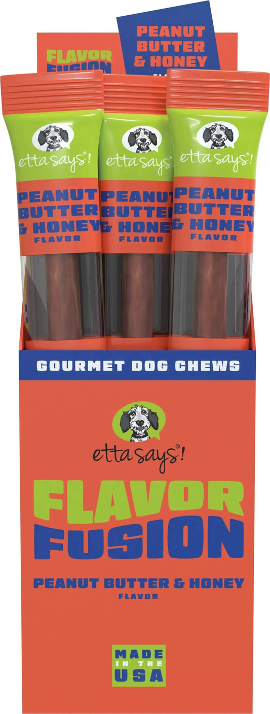 Etta Says! Flavor Fusion Dog Chew PB & Honey 1.75oz 12ct