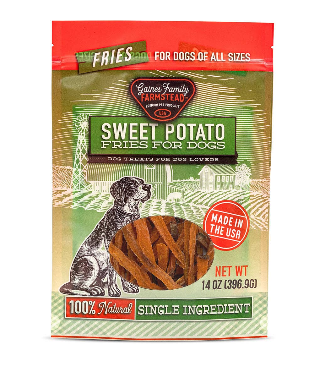 Gaines Family Farmstead Sweet Potato Fries 8oz Dog Treat