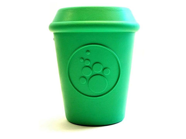 SodaPup Rubber Coffee Cup Chew & Treat Dispenser Dog Toy