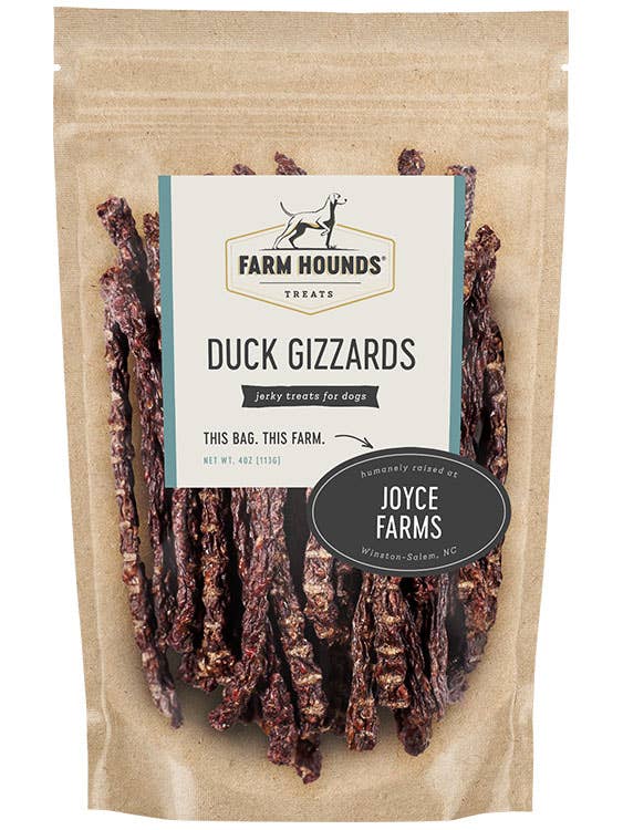 Farm Hounds Duck Gizzards 4.5oz Dog Treats