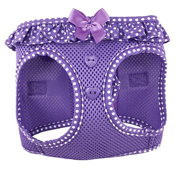 Doggie Design Polka Dot Ruffle American River Choke Free Harness Purple / Medium - Paw Naturals