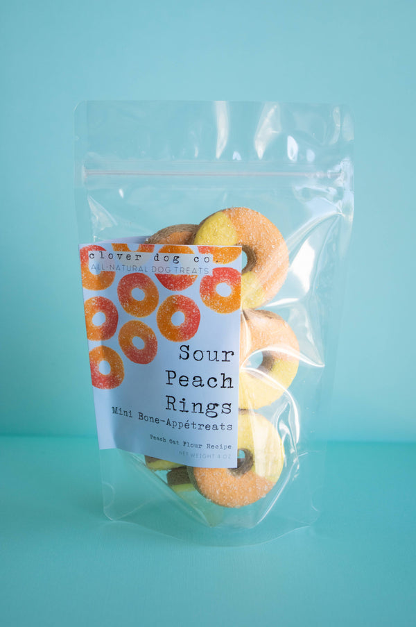 Clover Dog Co. Gummy Peach Rings Biscuits Dog Treats