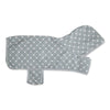 Bone Dry Printed Trellis Paw Gray Pet Robe