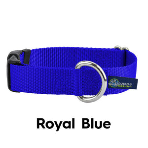 2 Hounds Design 1” Wide Solid Colored Side Release Collars Medium (13-18") / Royal Blue - Paw Naturals