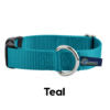 2 Hounds Design 5/8” Wide Solid Colored Side Release Collars Small (10-14") / Teal - Paw Naturals