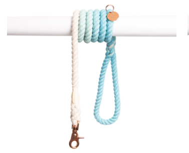 Doodle Couture Natural & Sustainable Rope Dog Lead Aqua Ombre - Paw Naturals