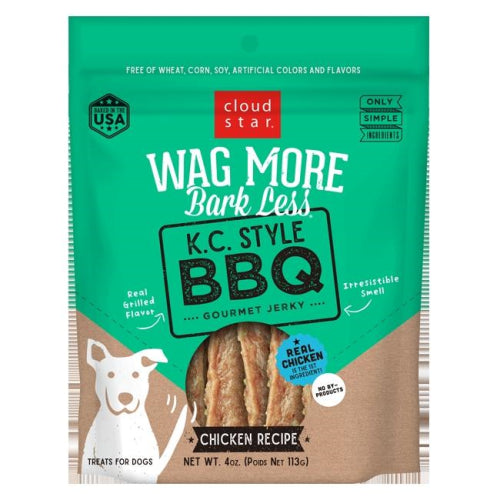 Cloud Star Wag More Bark Less BBQ Gourmet Jerky K.C. Style 10oz - Paw Naturals