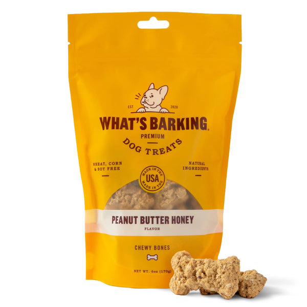 What's Barking Peanut Butter & Honey Chewy Dog Treats 6oz