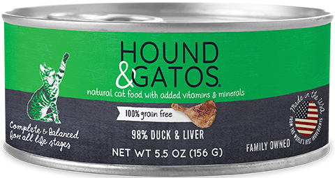 Hound & Gatos Canned Cat Food 5.5oz Duck & Liver - Paw Naturals