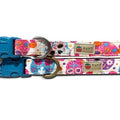 Very Vintage Designs Sugar Skulls Organic Cotton Pet Dog & Cat Collar