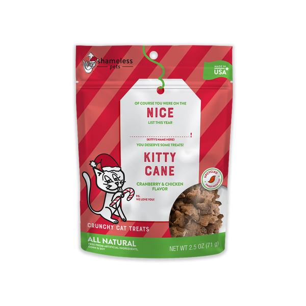 Shameless Pets Holiday Nice List: Kitty Cane Crunchy Cat Treats