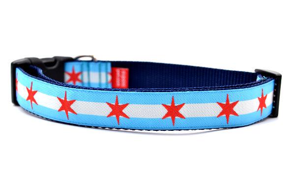 Six Point Pet Chicago Flag Collar & Leash