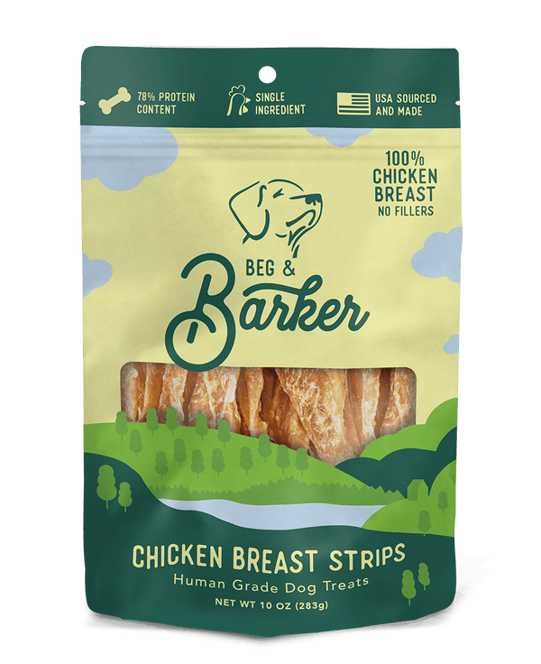 Beg & Barker Chicken Breast Jerky Strips Dog Treats