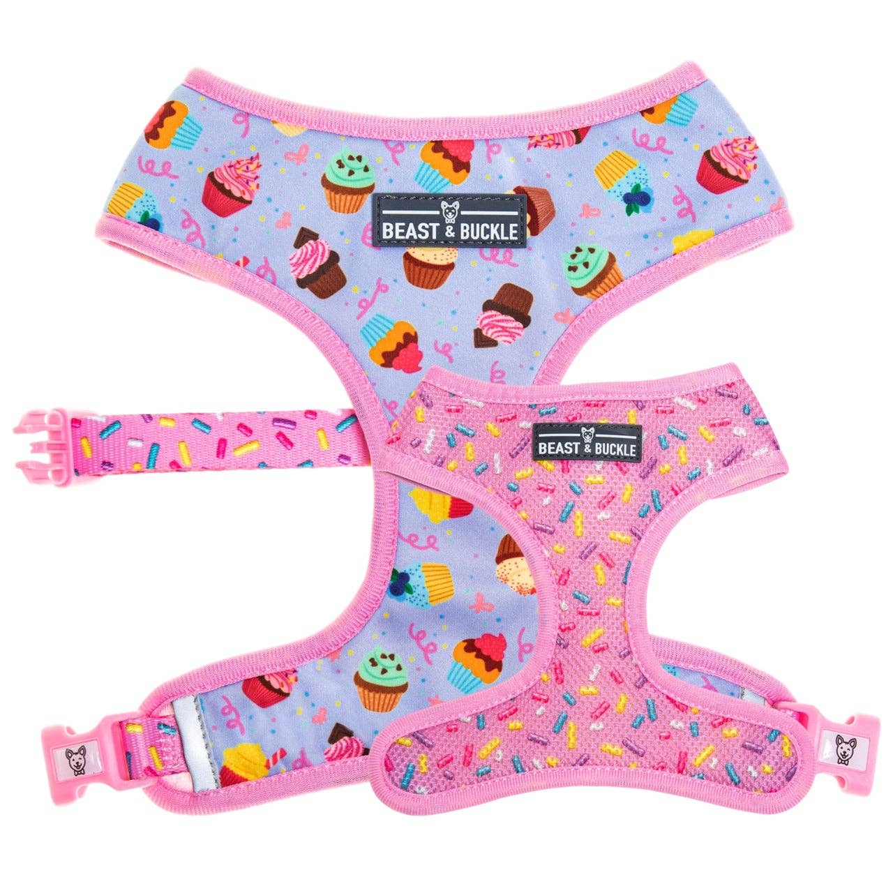 Beast & Buckle Cupcake Reversible Dog Harness - Paw Naturals