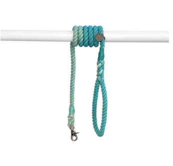 Doodle Couture Natural & Sustainable Rope Dog Lead Teal - Paw Naturals