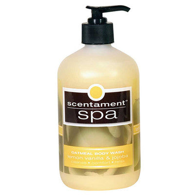 Scentament Spa Oatmeal Body Wash Lemon Vanilla & Jojoba 16oz - Paw Naturals