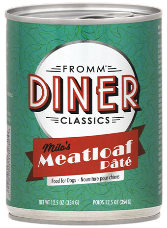 Fromm Diner Milo's Meatloaf Pate Canned Dog Food 12.5oz - Paw Naturals