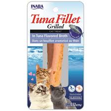 Inaba Ciao Grain-Free Grilled Tuna Fillet in Flavored Broth Cat Treat .52oz