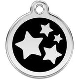 Red Dingo Enamel Pet ID Tag - 1ST - Star Black / Large - Paw Naturals