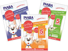 Inaba Grilled Fillets In Flavored Broth Dog Treat 4.5oz, 5 pack