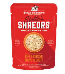 Stella & Chewy's Stella's Shredrs Wet Dog Food Pouches 2.8oz Beef & Chicken - Paw Naturals