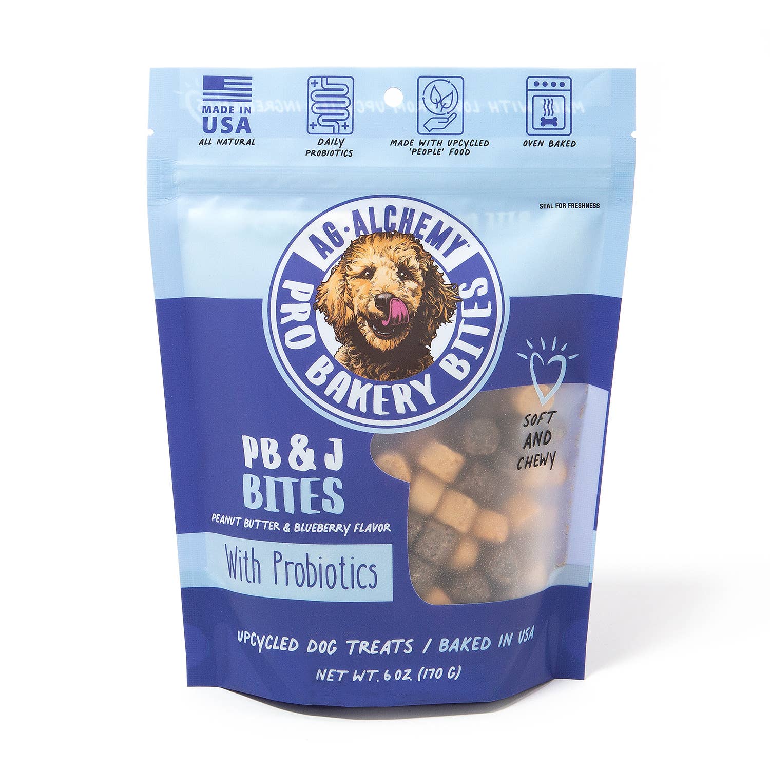 AgAlchemy Animal Nutrition Pro Bakery Bites Soft & Chewy PB&J Bites Dog Treat
