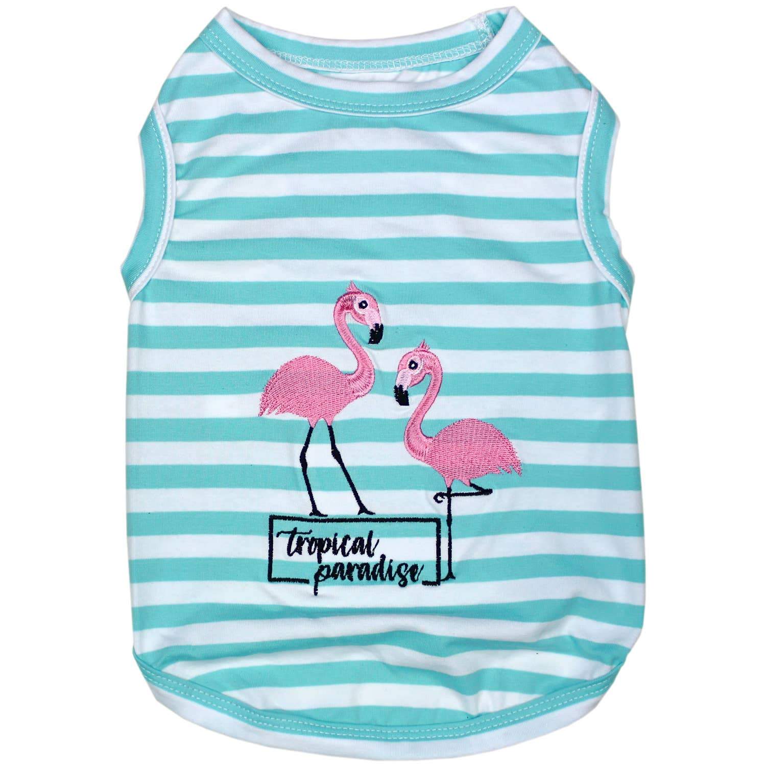 Parisian Pet Flamingos Dog T-Shirt