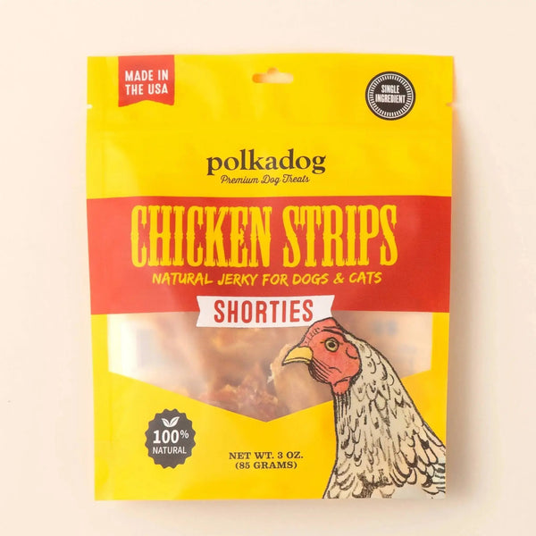 Polkadog Chicken Strips Jerky Shorties Dog & Cat Treats 3oz