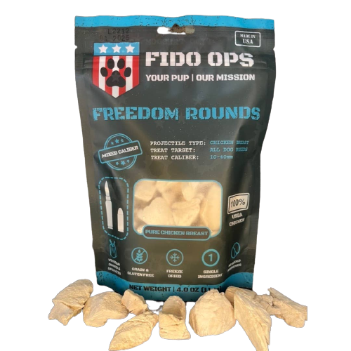 Fido Ops Mixed Caliber Freedom Rounds Freeze-dried Chicken Treats