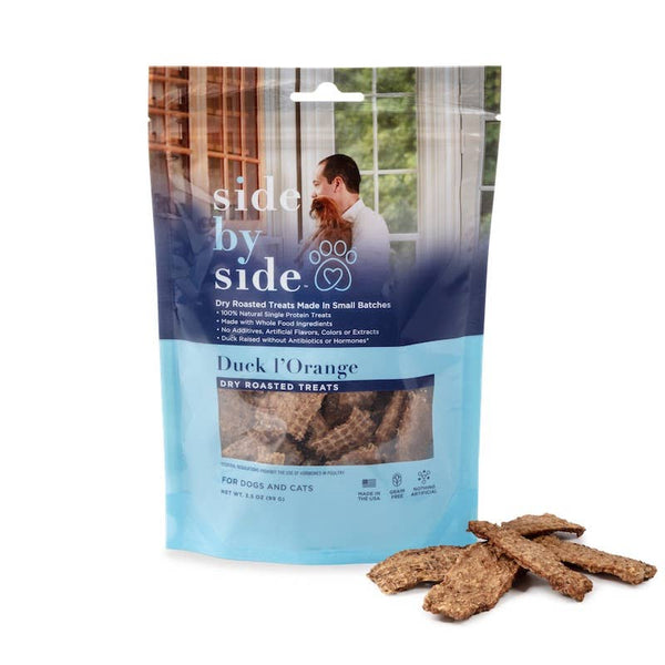 Side By Side Dry-Roasted Duck L'orange Cooling Treat for Dogs & Cats 3.5oz