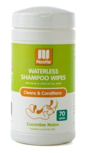 Nootie Waterless Shampoo Grooming Wipes Cucumber Melon 70ct - Paw Naturals