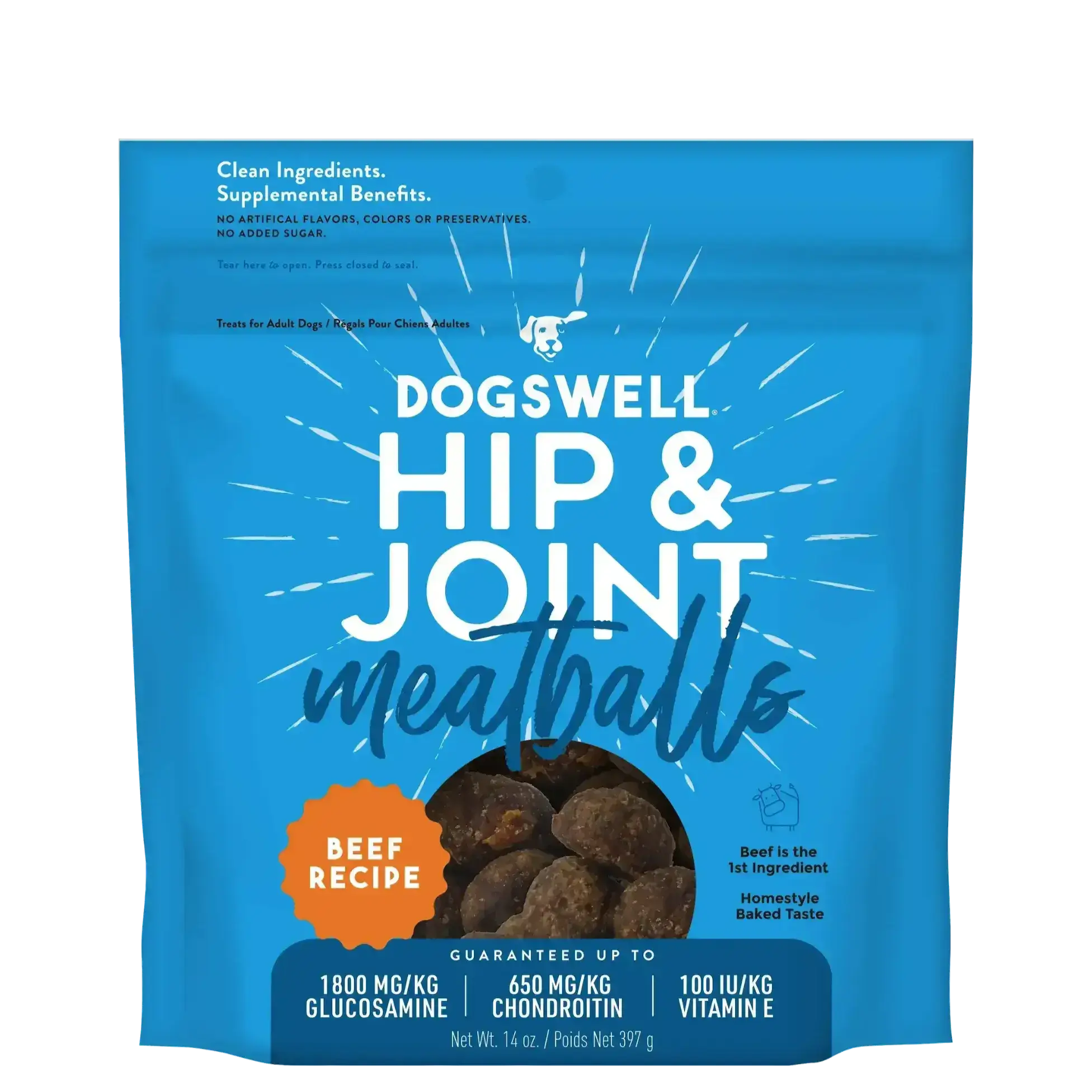 Dogswell Meatballs Hip & Joint Beef 14oz Dog Treats