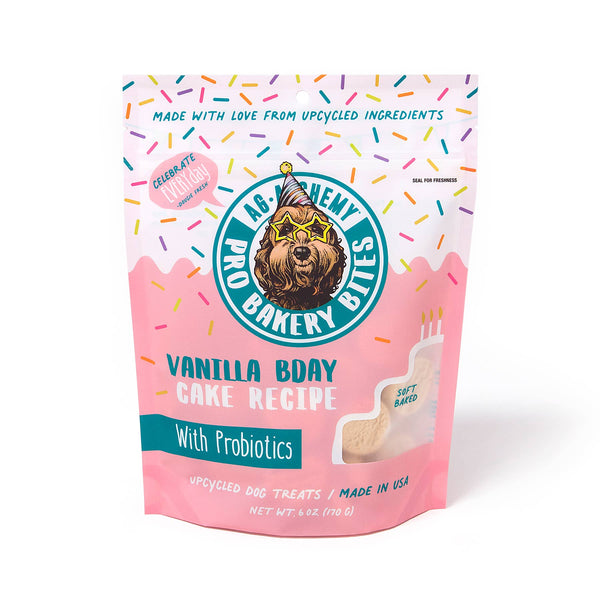 Ag-Alchemy Animal Nutrition Pro Bakery Bites Soft Baked Vanilla Bday Cake Dog Treats