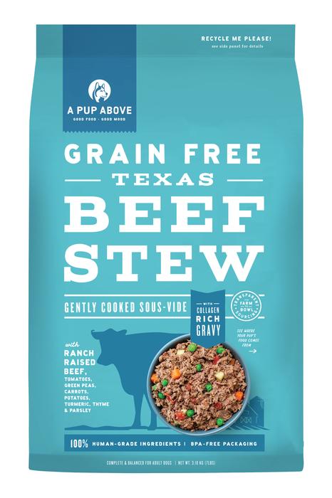 A Pup Above Texas Beef Stew Sous-Vide, Gently Cooked Frozen Dog Food 3lb - Paw Naturals