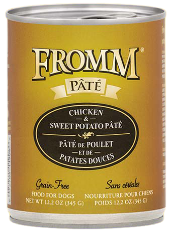 Fromm Grain Free Chicken & Sweet Potato Pate Canned Dog Food 12.2oz - Paw Naturals