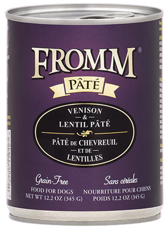 Fromm Grain Free Venison & Lentil Pate Canned Dog Food 12.2oz