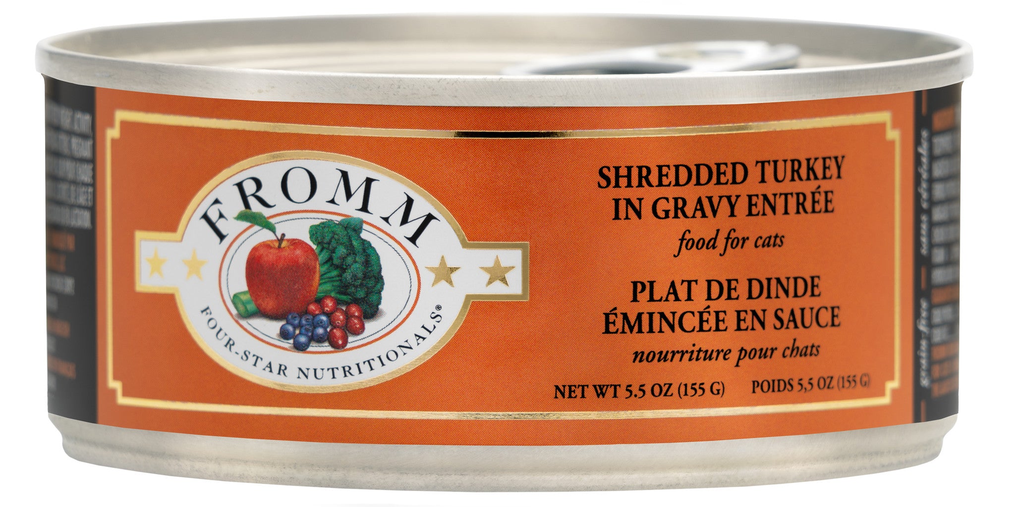 Fromm Four Star Shredded Entree in Gravy 5.5oz Canned Cat Food Turkey - Paw Naturals