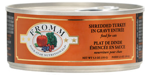 Fromm Four Star Shredded Entree in Gravy 5.5oz Canned Cat Food Turkey - Paw Naturals