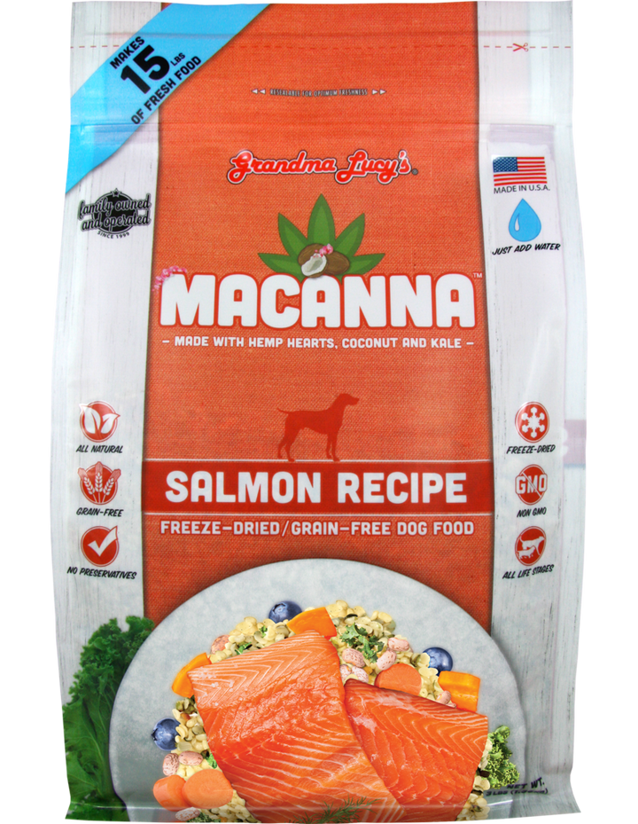 Grandma Lucy's Macanna Salmon Freeze-Dried Dog Food 1lb - Paw Naturals