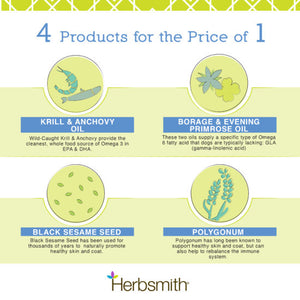 Herbsmith Glimmer Soft Chews Skin & Coat Support - Paw Naturals